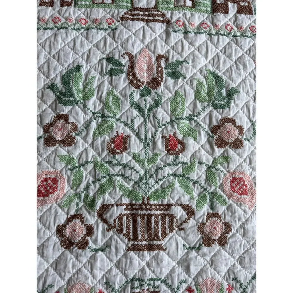 76 W x 96 L hand stitched quilt